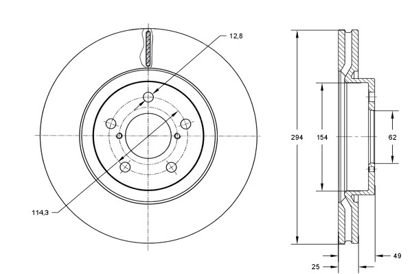 TOMEX Brakes Bremsscheibe